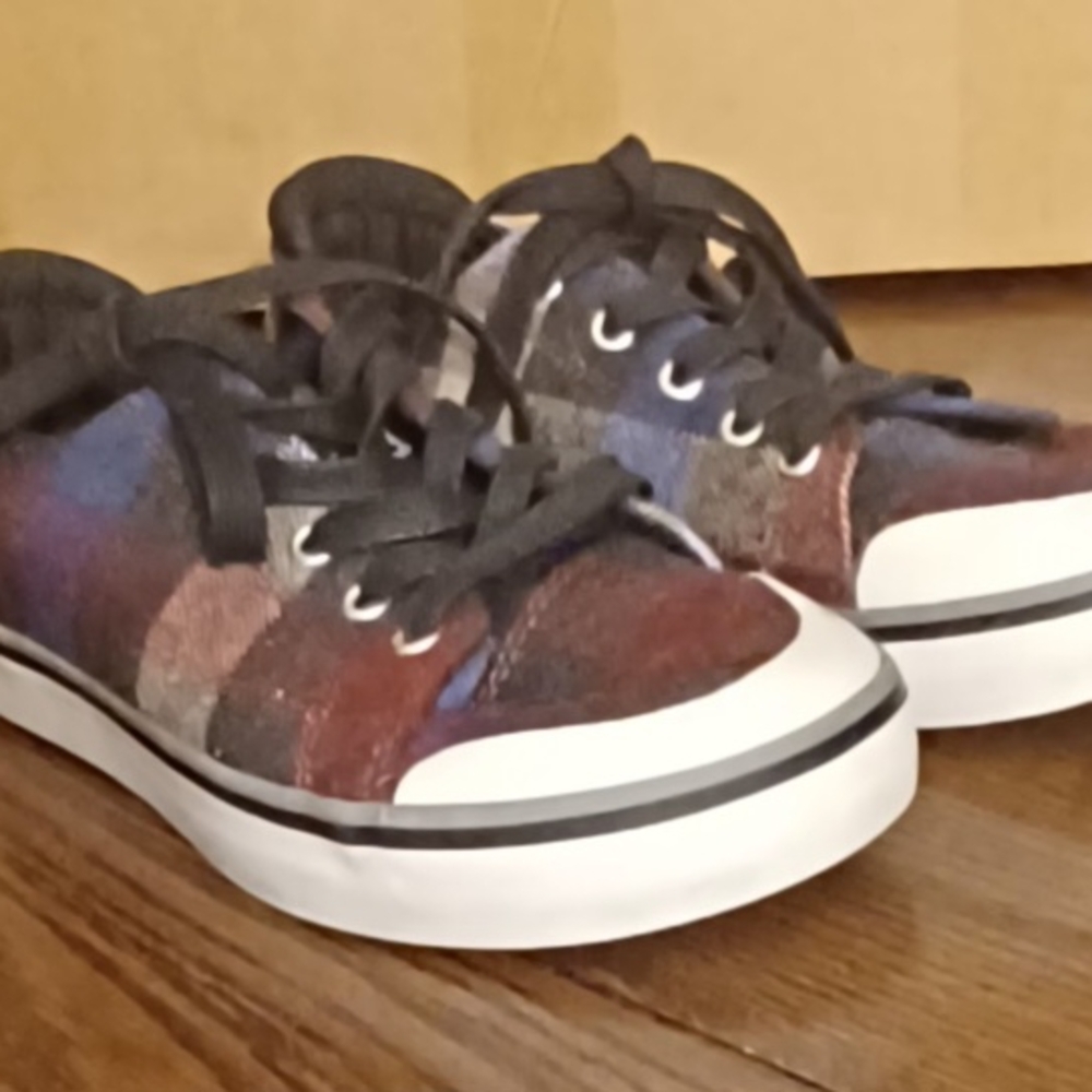 Keen Womens Multicolor Plaid Wool Sneakers